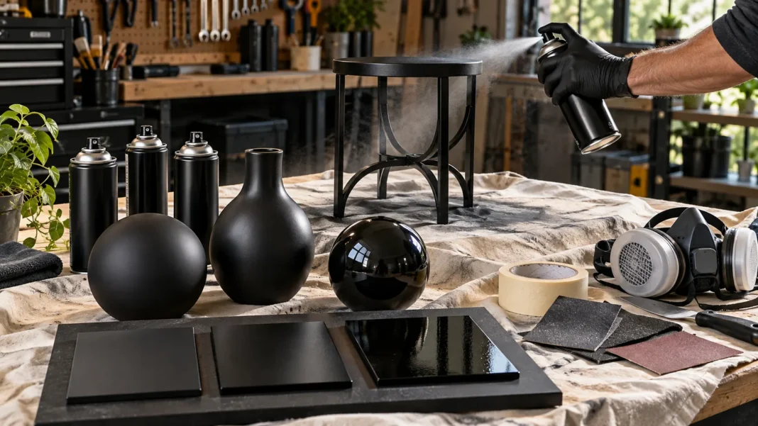 Black Spray Paint Finishes, Uses, and Tips